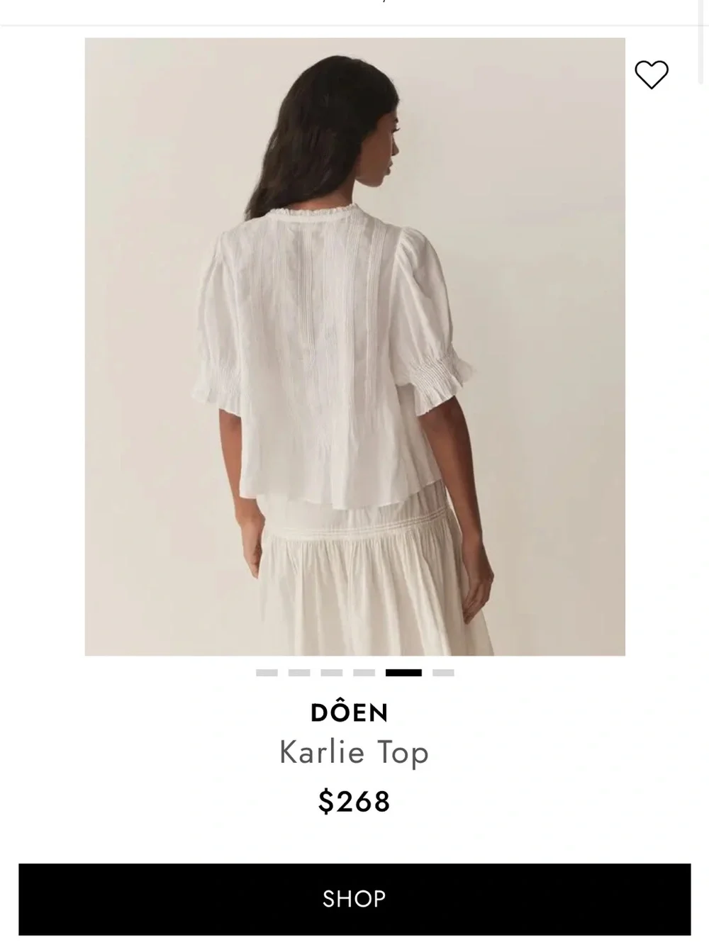 Doen Karlie Top - White